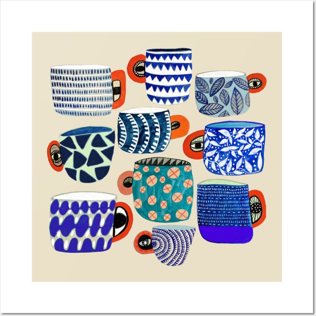 Coffee Mug Collection Wall Art by SpringBird